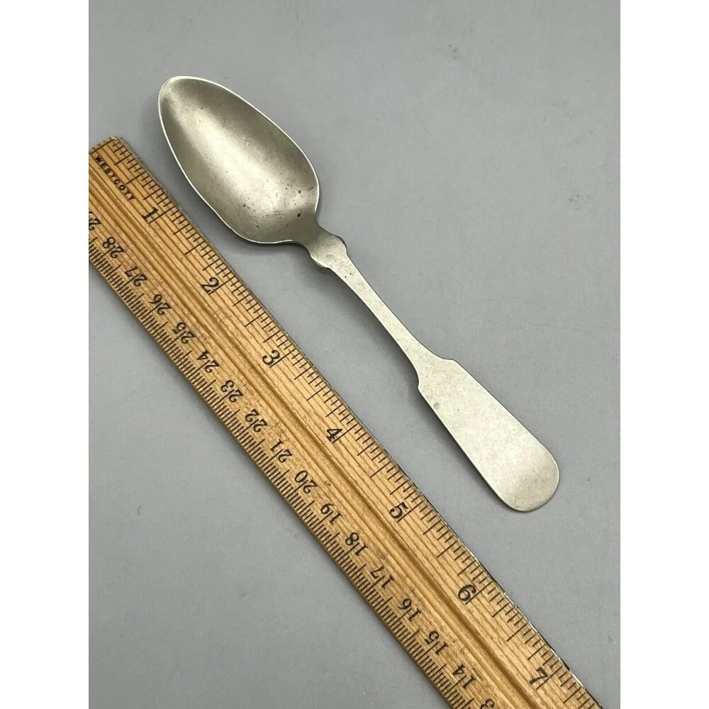 Mid to Late 1800's Tea Spoon Fiddle Pattern French Tipped Meriden Britannia